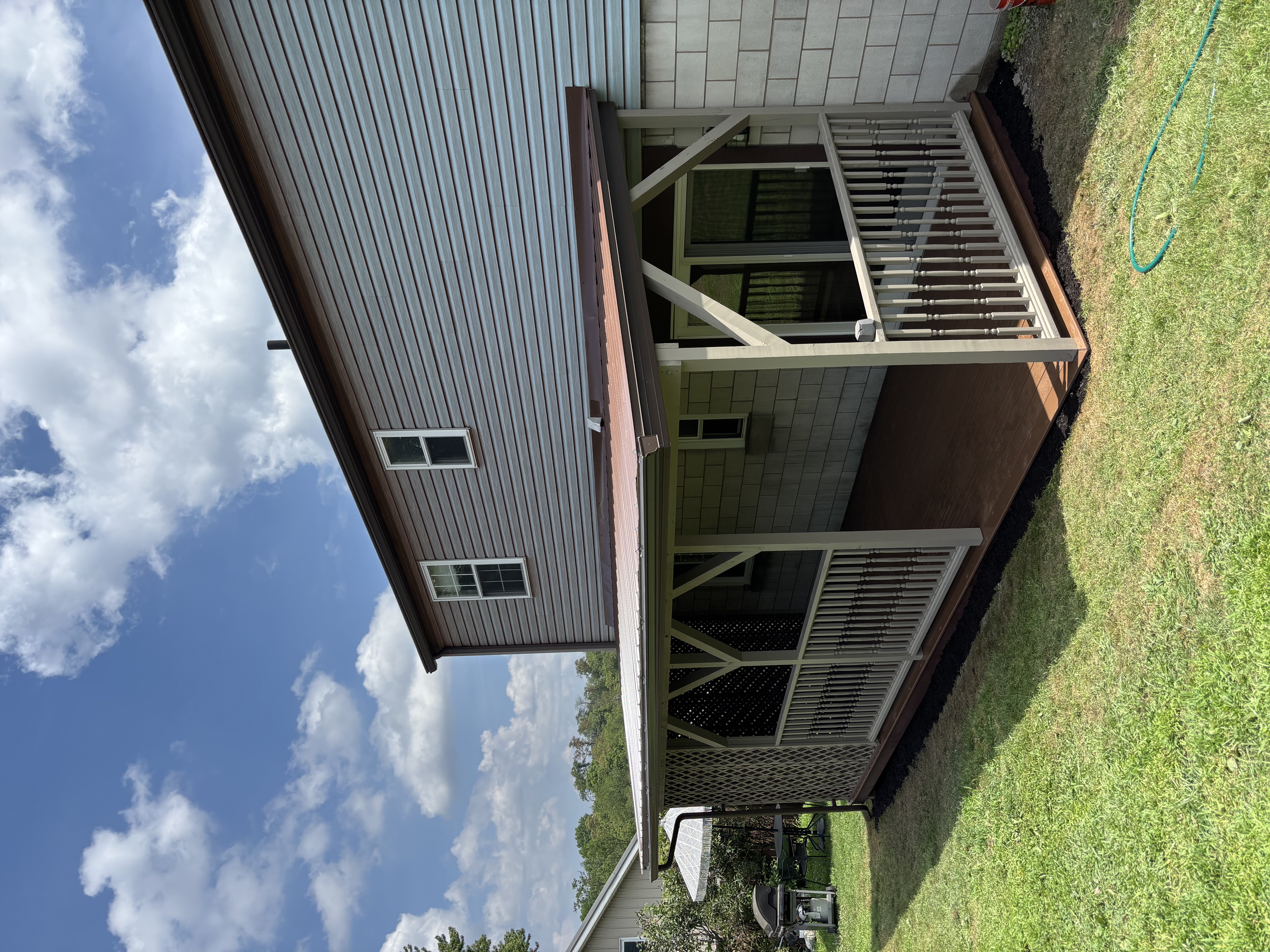 An after picture of the deck construction project