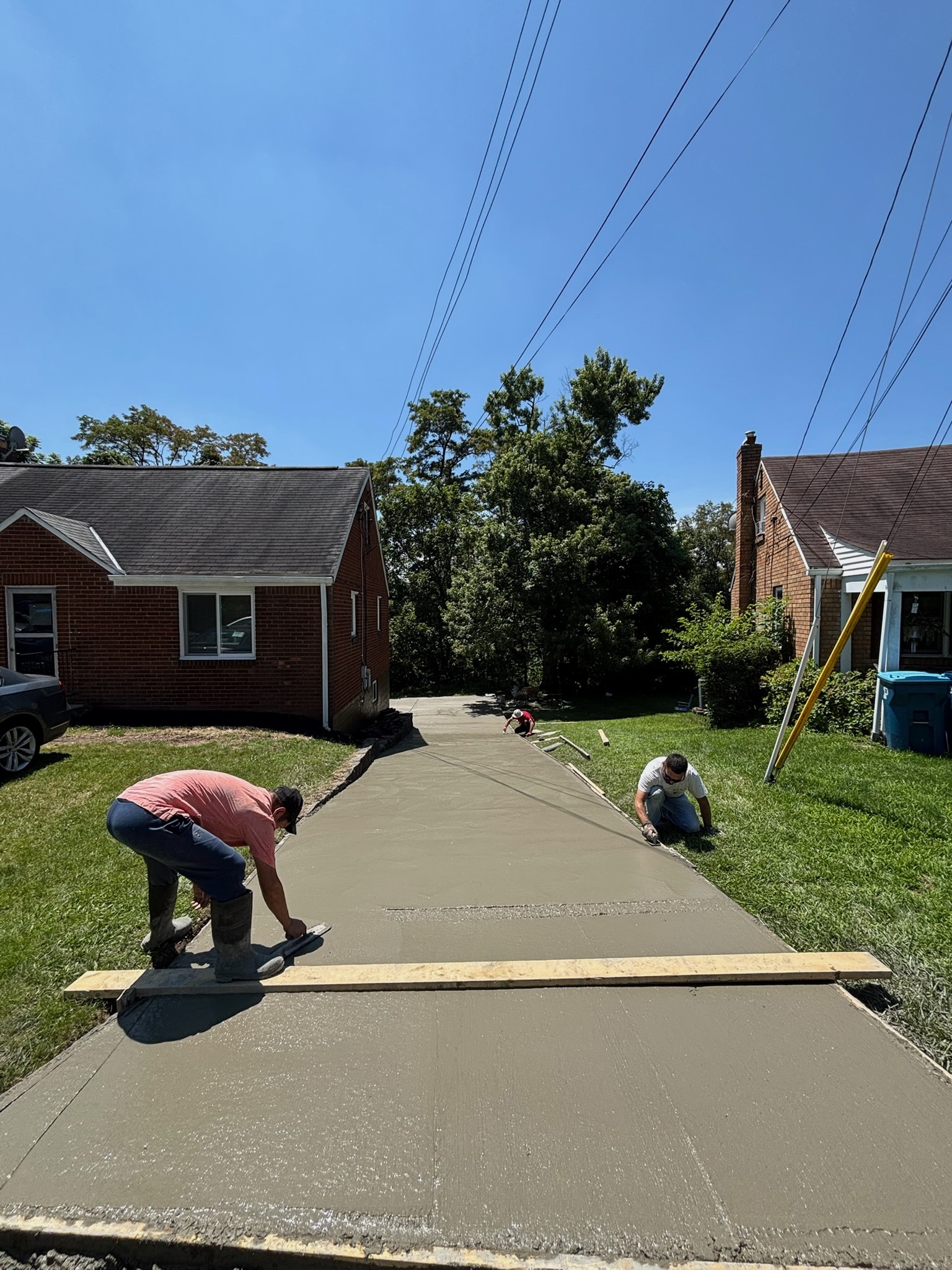 Concrete driveway project